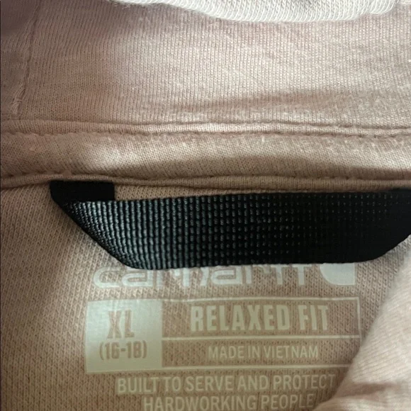 Carhartt Women's Hoodie in Light Pink - Picture 5 of 6